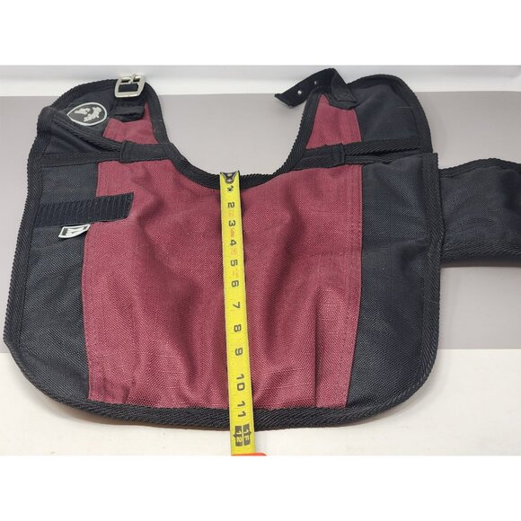 Badger Tuff XS Dog Coat Jacket Burgundy & Black Adjustable Buckle & Belly Strap - Picture 3 of 10